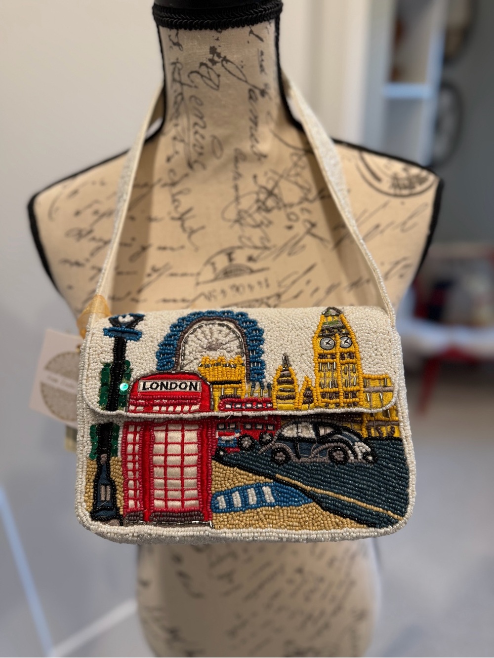 From India to You Beaded London Scene Shoulder Bag